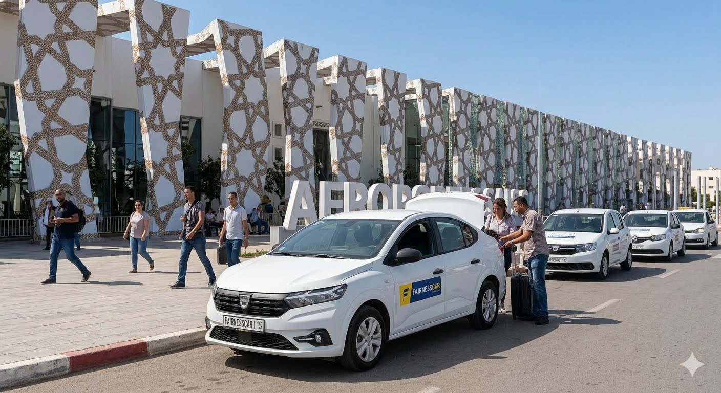 car rental pickup Fes airport Morocco